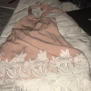 Francesca’s champagne halter tie top